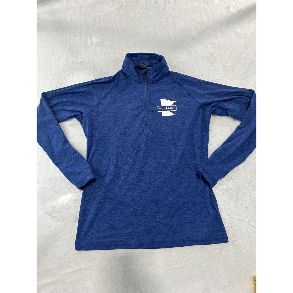 Storm Creek Womens Blue Hot Dash 5K 10K‎ Quarter Zip Pullover Active Top Size M